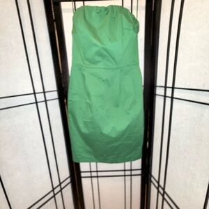 Express Strapless Green Dress